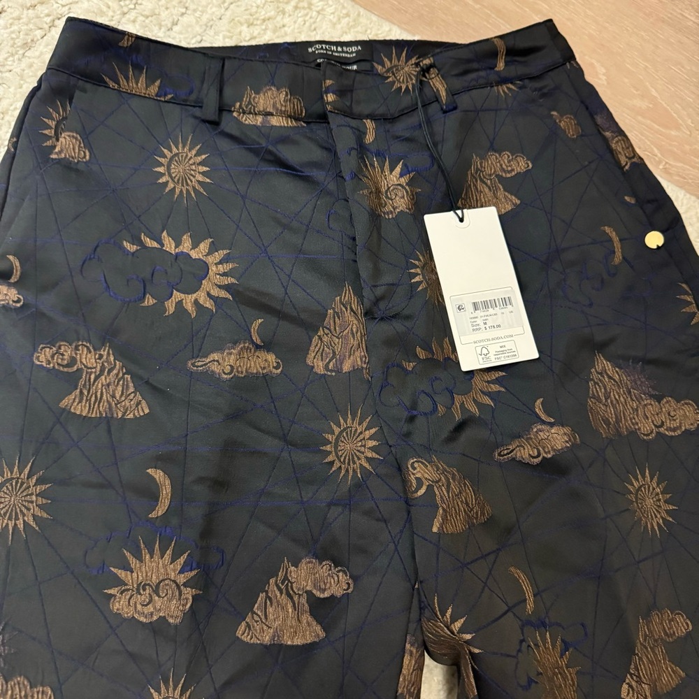 Scotch & Soda | NWT | Navy and Bronze Patterned Trousers - Picture 5 of 8